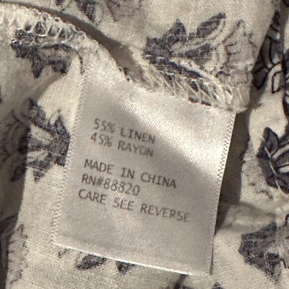 C&C CALIFORNIA Lavender/Gray/White Boho Floral Belted Dress size large - Picture 5 of 5